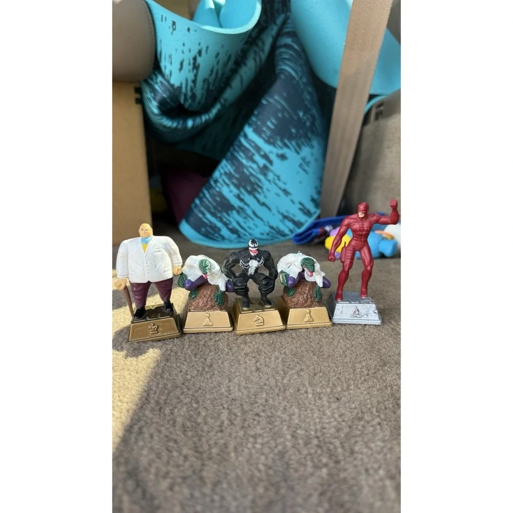 Marvel Chess Collection Figure Lot Venom Kingpin Daredevil Lizard Eaglemoss Toy